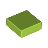 Tile 1 x 1 with Groove / Lime