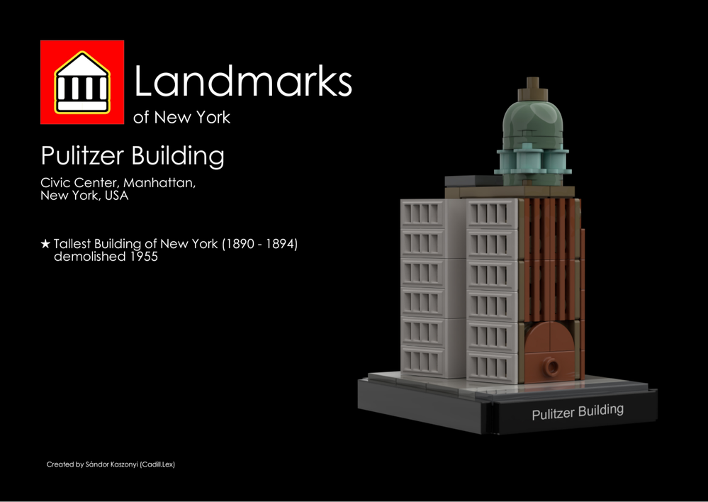 Lego Pulitzer Building (New York World Building)