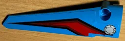 Technic, Panel Fairing # 6 Long Smooth, Side B with Gas Hatch and Red, Dark Red and Black Lines Pattern (Sticker) - Set 42077