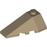 Brick Wedged, Sloped 4 x 2 Triple Left / Dark Tan