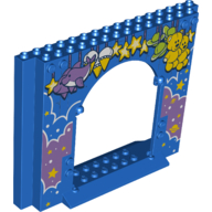 Lego Panel 4 x 16 x 10 with Dolphins, Stars, Planets, Teddybears, Clouds print