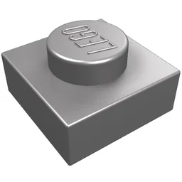 Plate 1 x 1 / Flat Silver