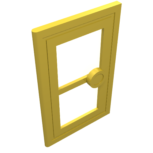 Lego Door 1 x 3 x 4 with Glass / Yellow