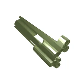Technic Panel Fairing # 3 Large Long, Large Holes, Side A / Metallic Green