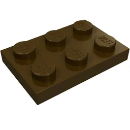 Plate 2 x 3 / Dark Brown