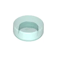 Tile Round 1 x 1 / Trans-Light Blue