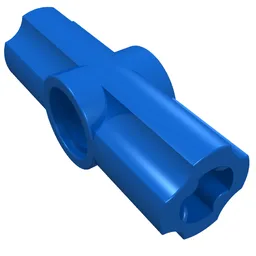Technic Axle and Pin Connector Angled #2 - 180° / Blue