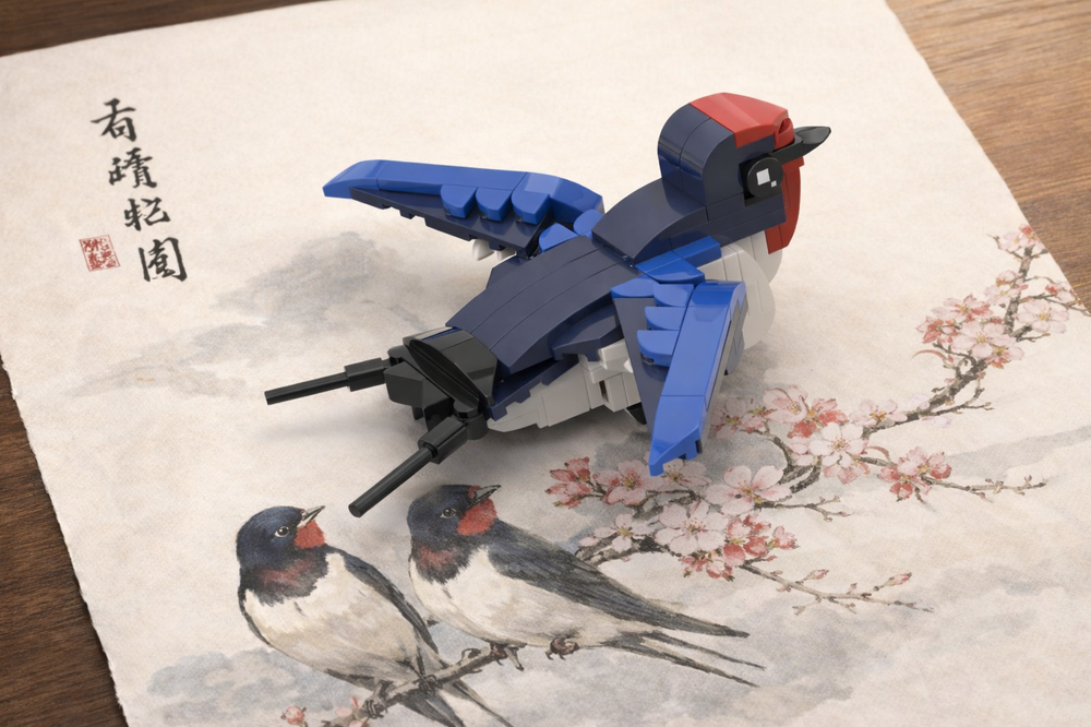 Lego Barn swallow (Hirundo rustica Linnaeus, 1758)