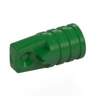 Hinge Cylinder 1 x 2 Locking with 1 Finger and Axle Hole On Ends [No Side Slots] / Green