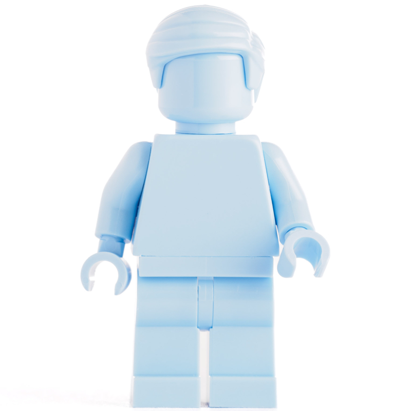 Lego Monochrome Bright Light Blue with Hair