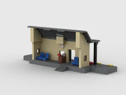 Train Station built around 60197 mini-platform