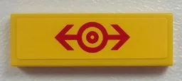 Tile 1 x 3 with Train Logo Red Pattern (Sticker) - Set 60026