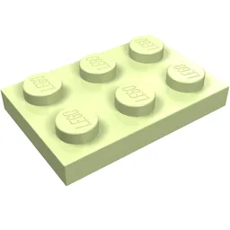 Plate 2 x 3 / Yellowish Green