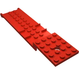 Vehicle Base, Trailer 4 x 16 x 1, Platform / Red