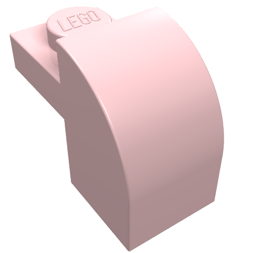 Lego Brick Curved 1 x 2 x 1 1/3 with Curved Top / Light Pink