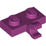 Plate Special 1 x 2 with Clip Horizontal on Side / Magenta