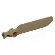 Technic Rotor Blade Small with Hole and Axle Connector End / Dark Tan