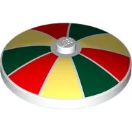Dish 4 x 4 Inverted [Radar] with Dark Green/Red/Bright Light Yellow Sections Print