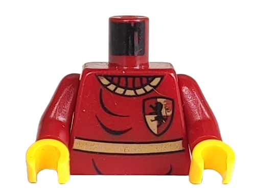 Lego Torso Harry Potter Quidditch Gryffindor Pattern / Dark Red Arms / Yellow Hands