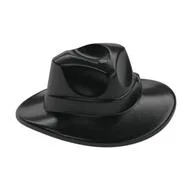 Hat Wide Brim, Outback Style with Wide Belt, Buckle (Fedora) / Black