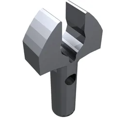 Bar 1L with Clip [Cut Edges and One Side Hole] [Gap in Clip] / Metallic Silver