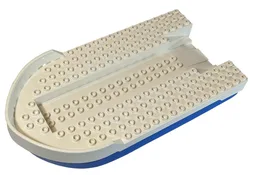Duplo Boat Hull Unitary 12 x 23 Floating with White Top (bb1245 / 4670)