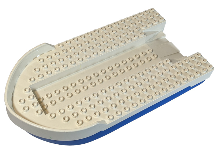 Lego Duplo Boat Hull Unitary 12 x 23 Floating with White Top (bb1245 / 4670)
