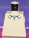 Lego Torso Shirt with Collar, Sand Green Neck Pattern