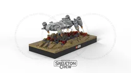 Micro Diorama : The Onyx Cinder Takes off