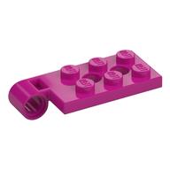 Lego Hinge Plate 2 x 4 with Pin Hole with 2 Holes - Top / Magenta