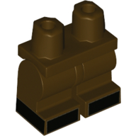 Lego Hips and Dark Brown Medium Legs with Black Shoes print