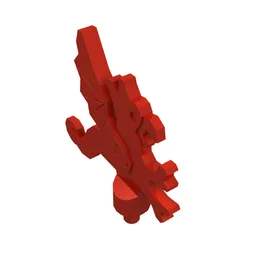 Headwear Accessory Plume Dragon / Red