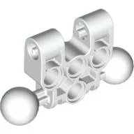 Large Figure Skeletal, Torso, Lower, with 2 Ball Joints, 2 Axle Holes, and 4 Holes (Vahki) / White