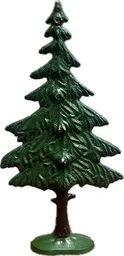 Plant, Tree Flat Pine Painted with Solid Base