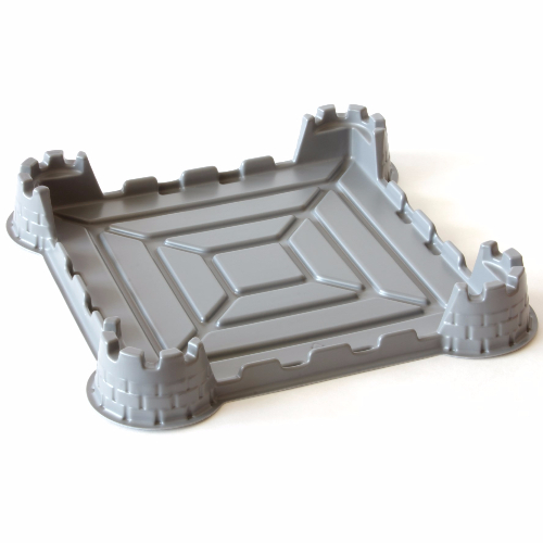 Lego Baseplate Raised 40 x 40 x 5 Castle Chess Board with No Studs / Flat Silver
