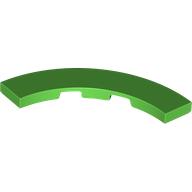 Lego Tile 4 x 4 Curved, Macaroni / Bright Green