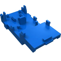 Wire with Train Track Contact Base, 97cm / Blue