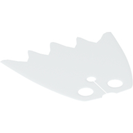 Lego Neckwear Cape, Scalloped 5 Points with Metallic Gold Back [Traditional Starched Fabric] / White