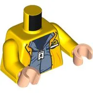 Torso, Rain Coat, Sand Blue Shirt, Dark Blue Undershirt, ID Tag Print, Yellow Arms, Light Nougat Hands / Yellow
