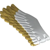 Animal Body Part, Bird, Eagle Wing - Right with Metallic Gold Feathers Print / White