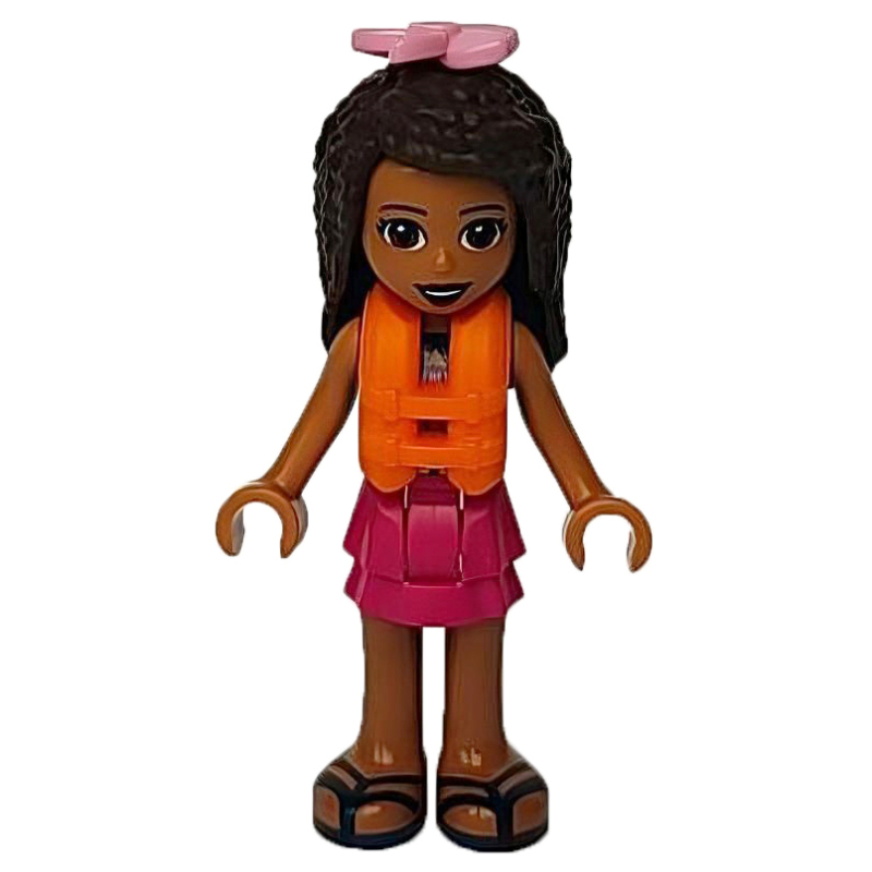 Lego Andrea - Dark Blue Top, Magenta Skirt, Live Jacket