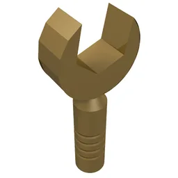 Tool Wrench / Spanner Open End [3-Rib Handle] / Pearl Gold