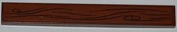 Tile 1 x 8 with Wood Grain Pattern (Sticker) - Set 4194