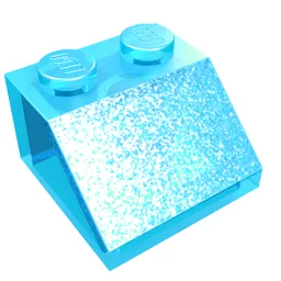 Brick Sloped 45° 2 x 2 / Trans-Light Blue