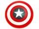 Minifigure, Shield Circular / Round Convex Face with White Ring, Star in Dark Blue Circle Pattern (Captain America)