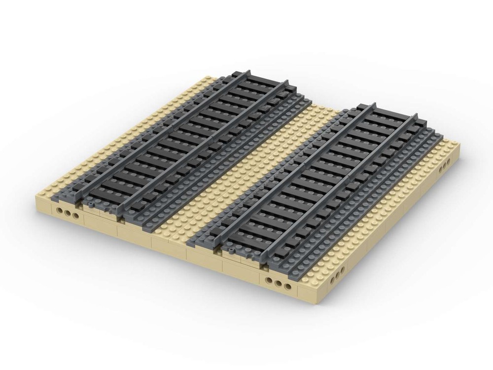 Lego 001 Ballasted Dual Track Baseplate