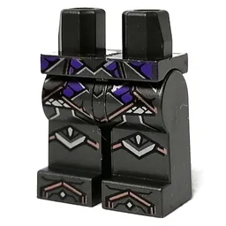 Hips and Pearl Titanium Legs with Dark Purple Belt, Armour Print / Pearl Titanium