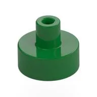 Tile Special Round 1 x 1 with Hollow Bar / Green