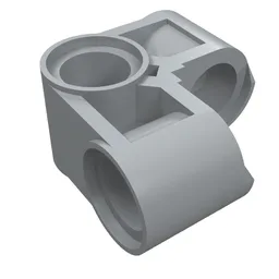 Technic Pin Connector Perpendicular 2 x 2 Bent / Light Bluish Gray