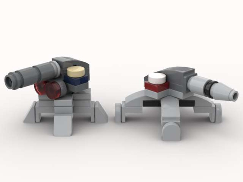 Lego Micro Separatist Proton Cannon & Micro Republic AV-7 Anti-Vehicle Cannon
